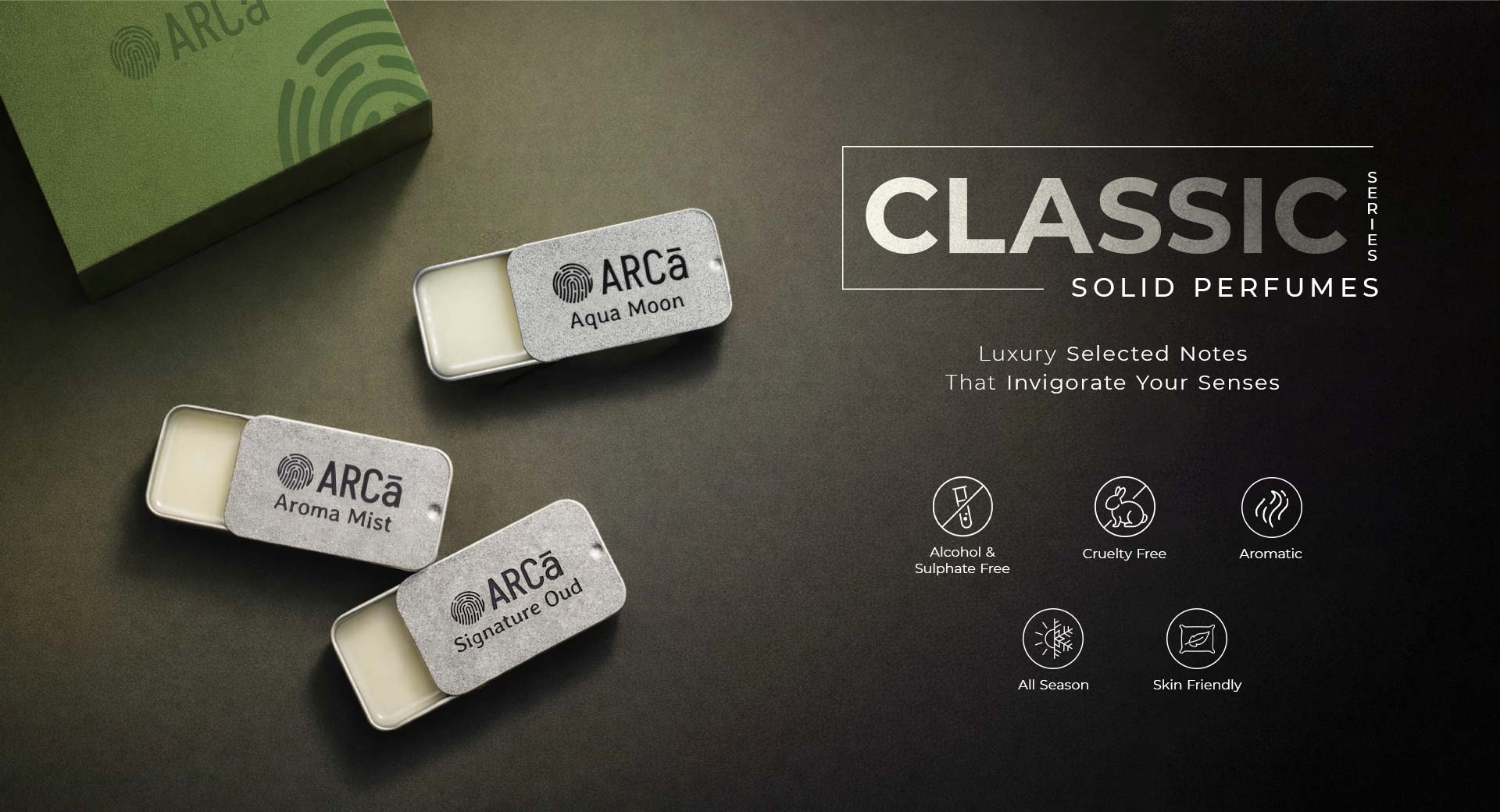Arca Fragrance classic series solid perfumes